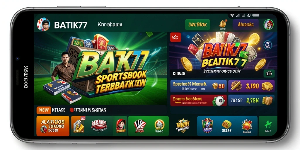 Tampilan utama BATIK77 menampilkan berbagai pilihan taruhan olahraga.