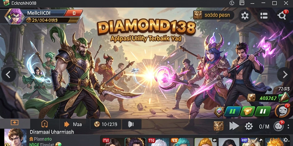 Tampilan utama DIAMOND138 yang sederhana dan fungsional.