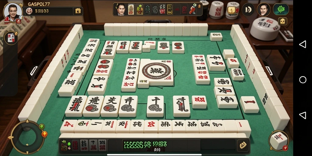 Screenshot GASPOL77 menampilkan permainan Mahjong yang menarik dan menantang.