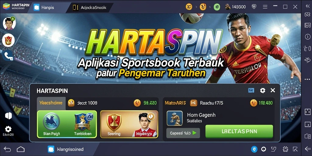 Tangkapan layar HARTASPIN menunjukkan antarmuka taruhan yang menarik dan mudah digunakan.