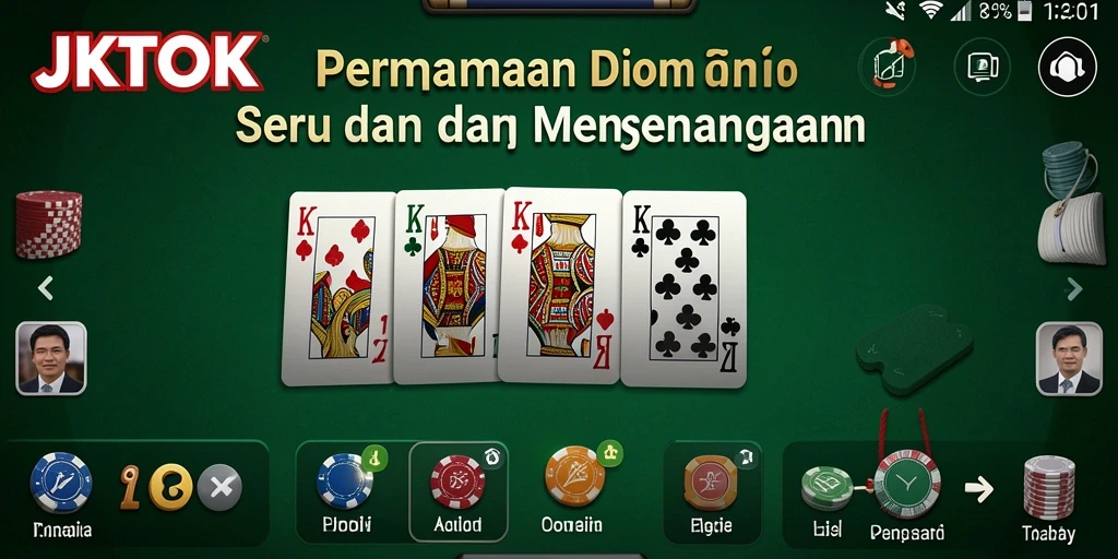 Menampilkan gameplay seru Domino di JKTOK.