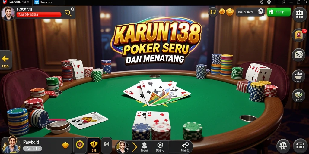 Tangkapan layar gameplay poker yang menarik dan interaktif.