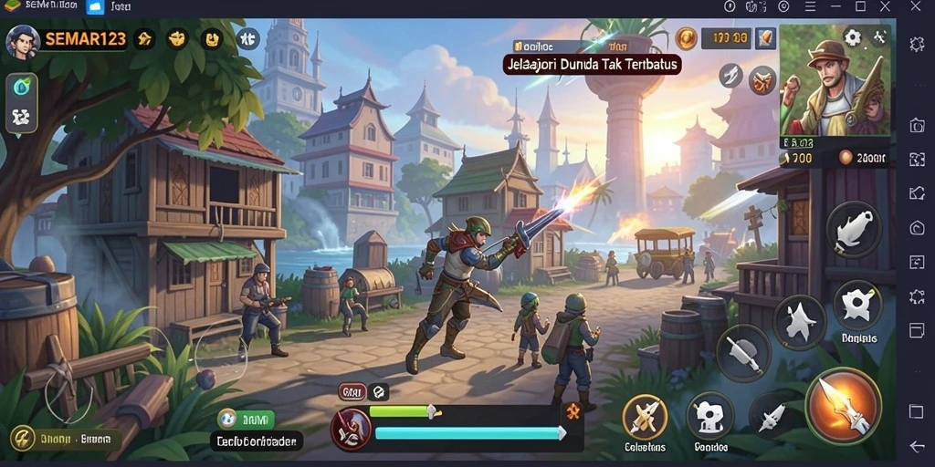 Screenshot gameplay SEMAR123 yang menampilkan eksplorasi dunia terbuka.